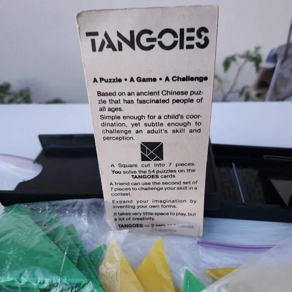 Vintage Tangoes Pattern Puzzle Game Chinese Patterns Tangram Puzzles CLASSROOM